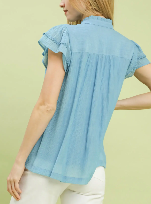 Sweet Subtle Blue Top
