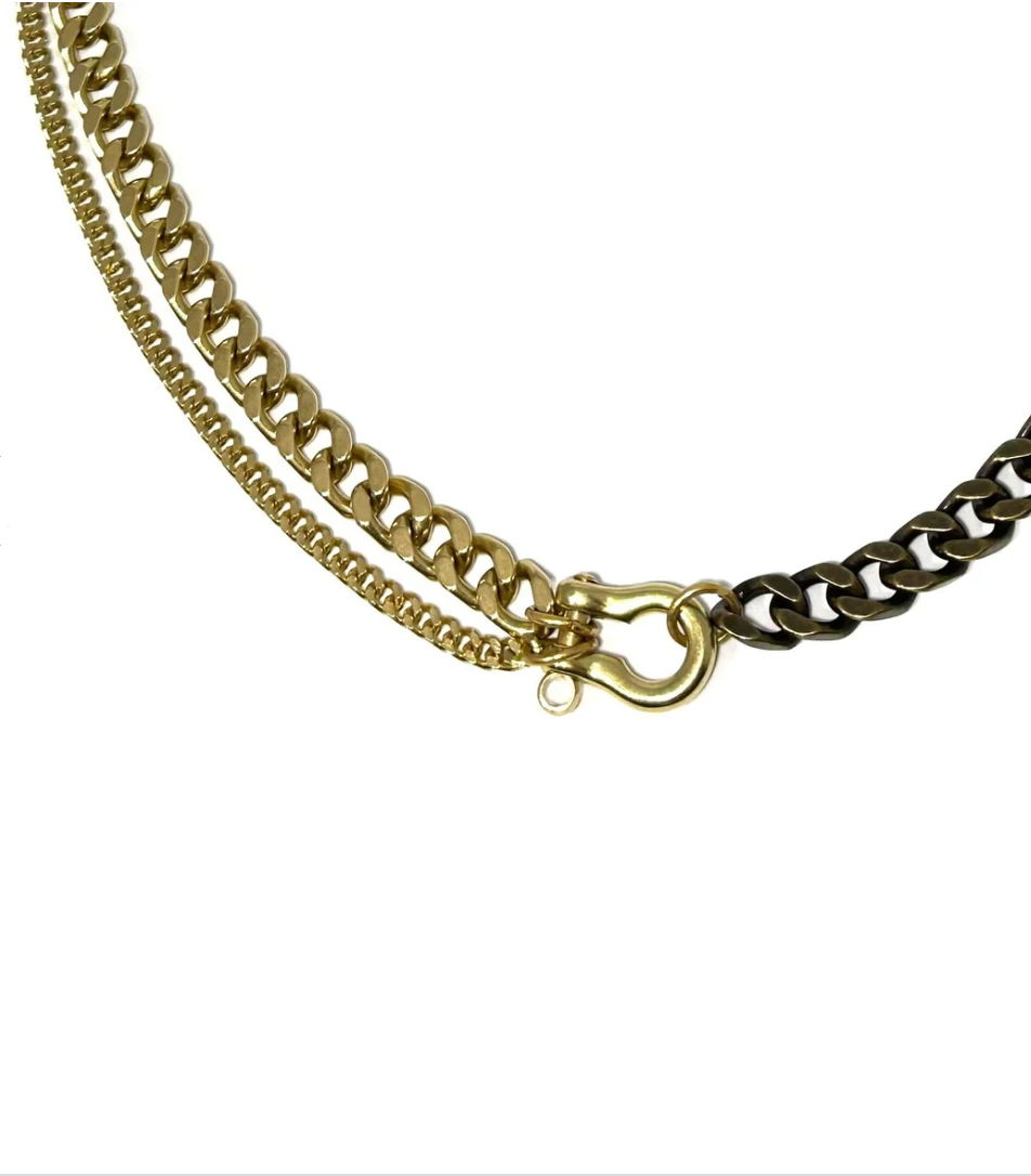 Rachel Nathan Shackle Duo: Smoky Necklace