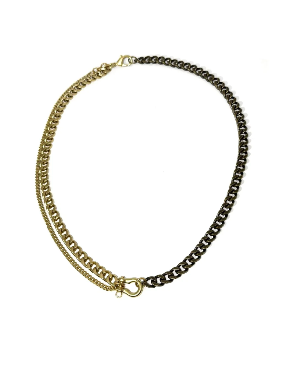 Rachel Nathan Shackle Duo: Smoky Necklace