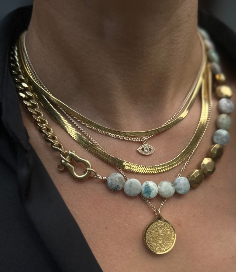 Rachel Nathan Shackle Hackmanite Necklace