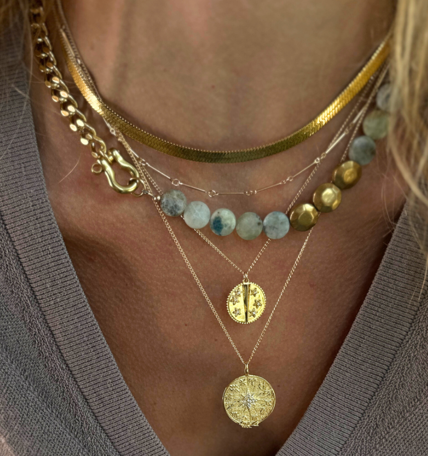 Rachel Nathan Shackle Hackmanite Necklace