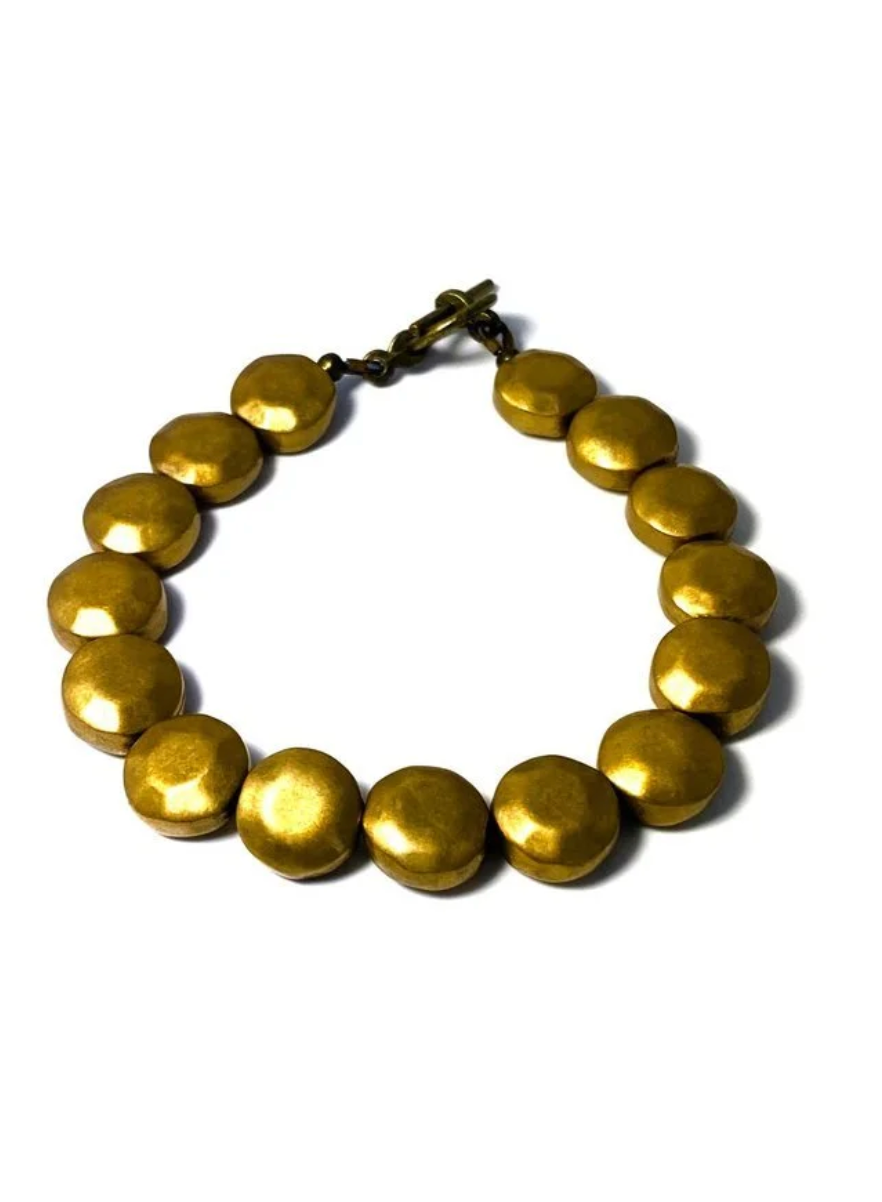 Rachel Nathan Spice Sand Dollar Coin Bracelet