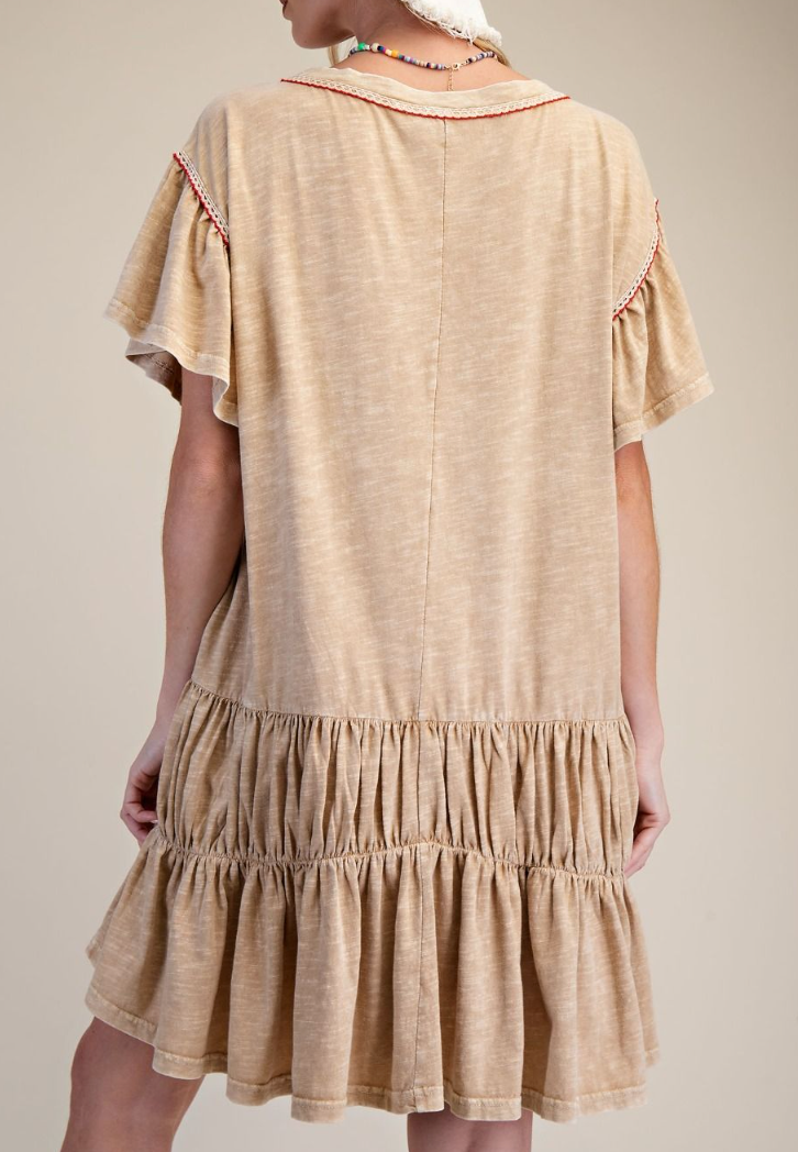 Brunch Girl Dress in Latte