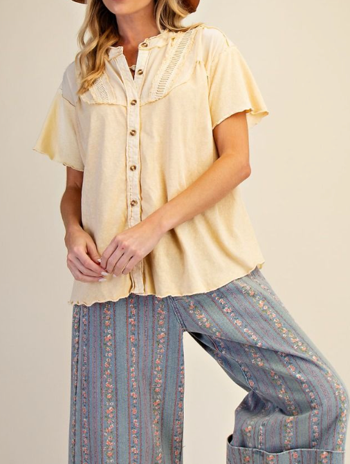 On My Time Top in Straw