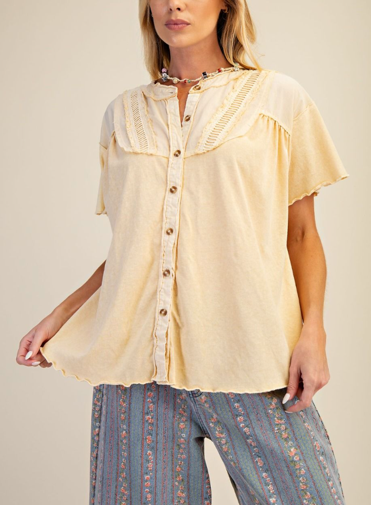 On My Time Top in Straw