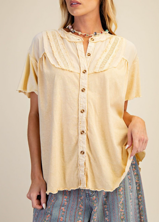 On My Time Top in Straw