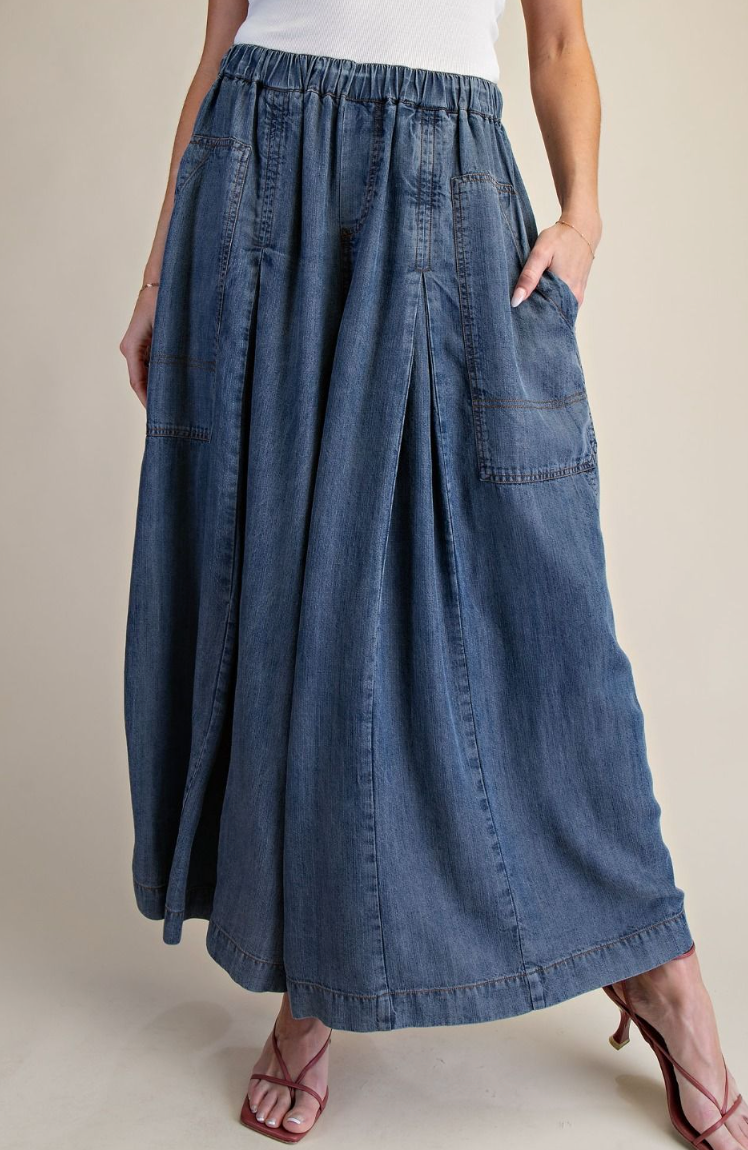 Daytime Denim Palazzo Pant