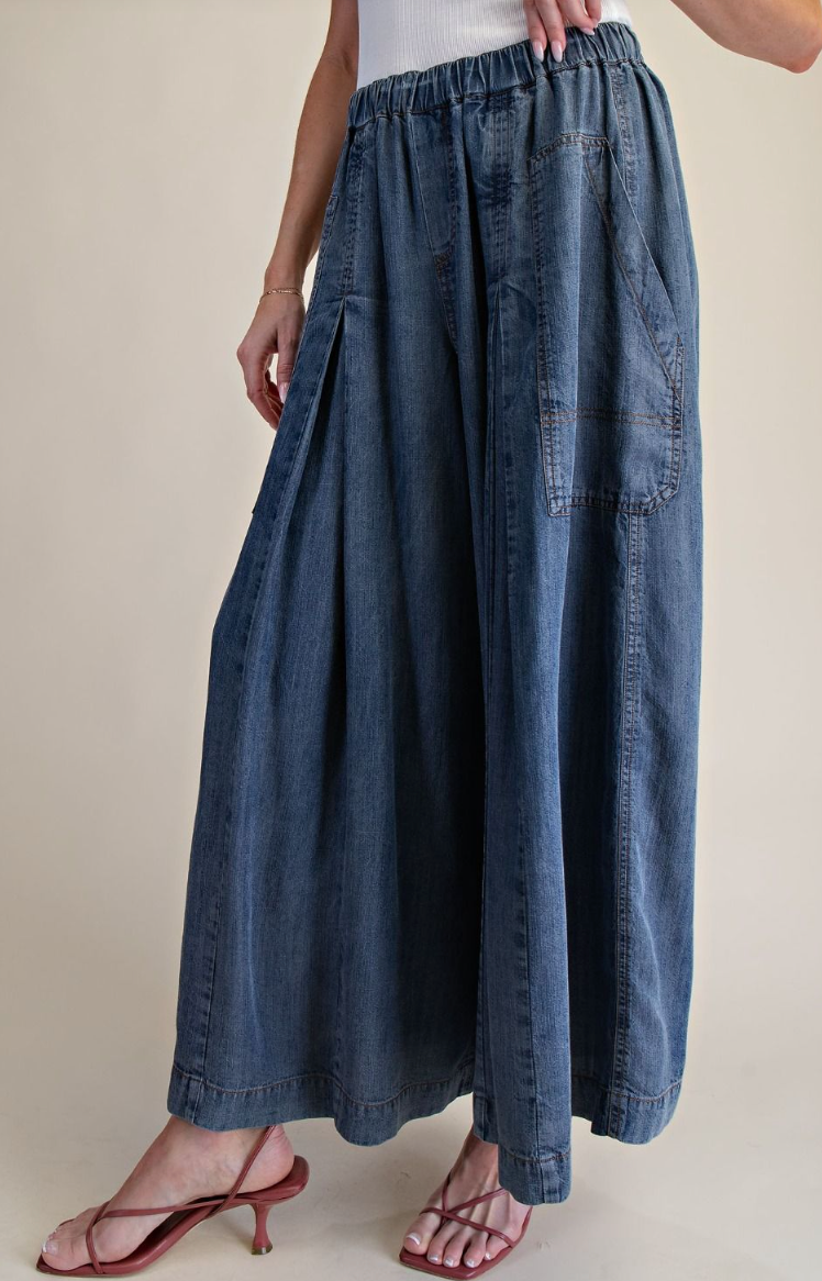 Daytime Denim Palazzo Pant
