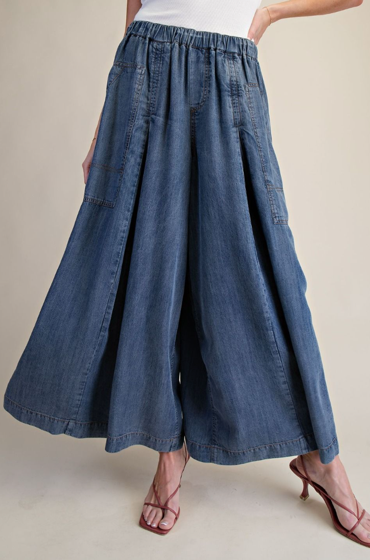 Daytime Denim Palazzo Pant