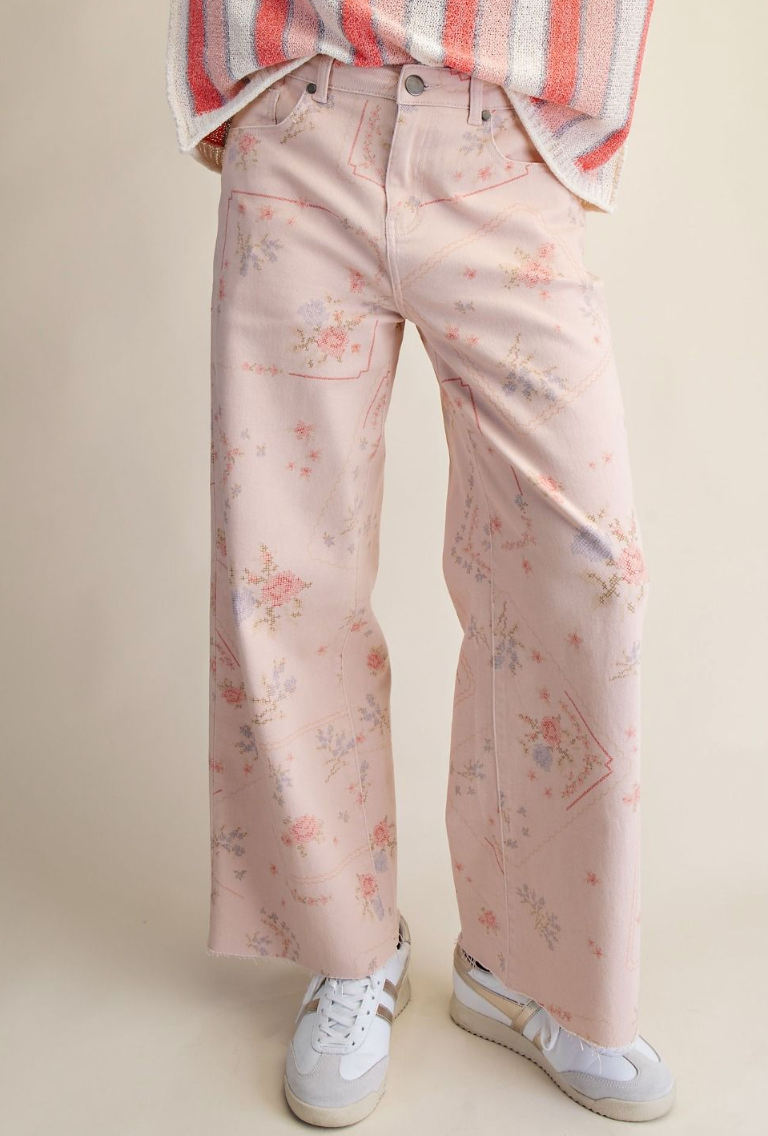 Sweet Embrace Pattern Pants