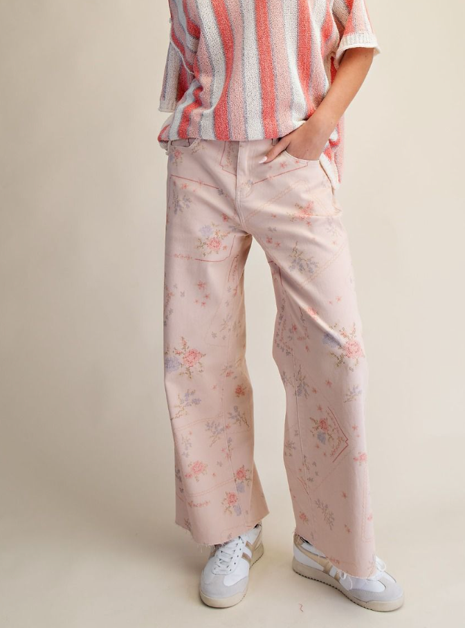 Sweet Embrace Pattern Pants
