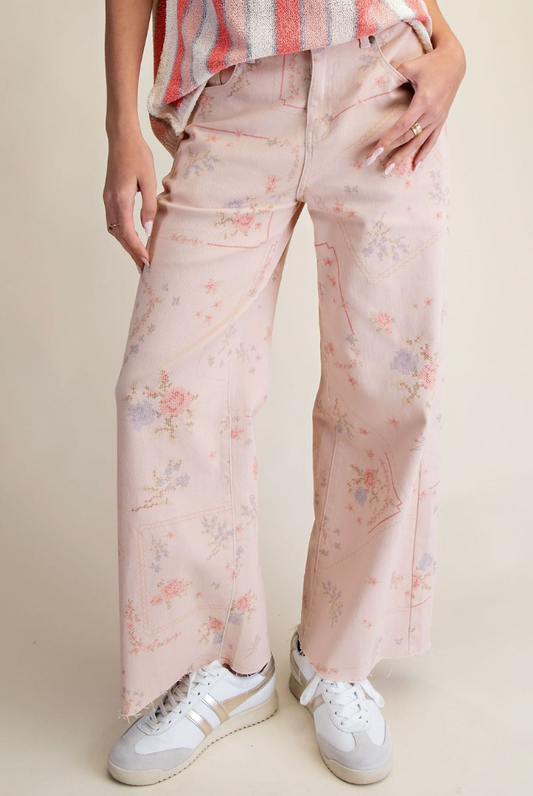 Sweet Embrace Pattern Pants