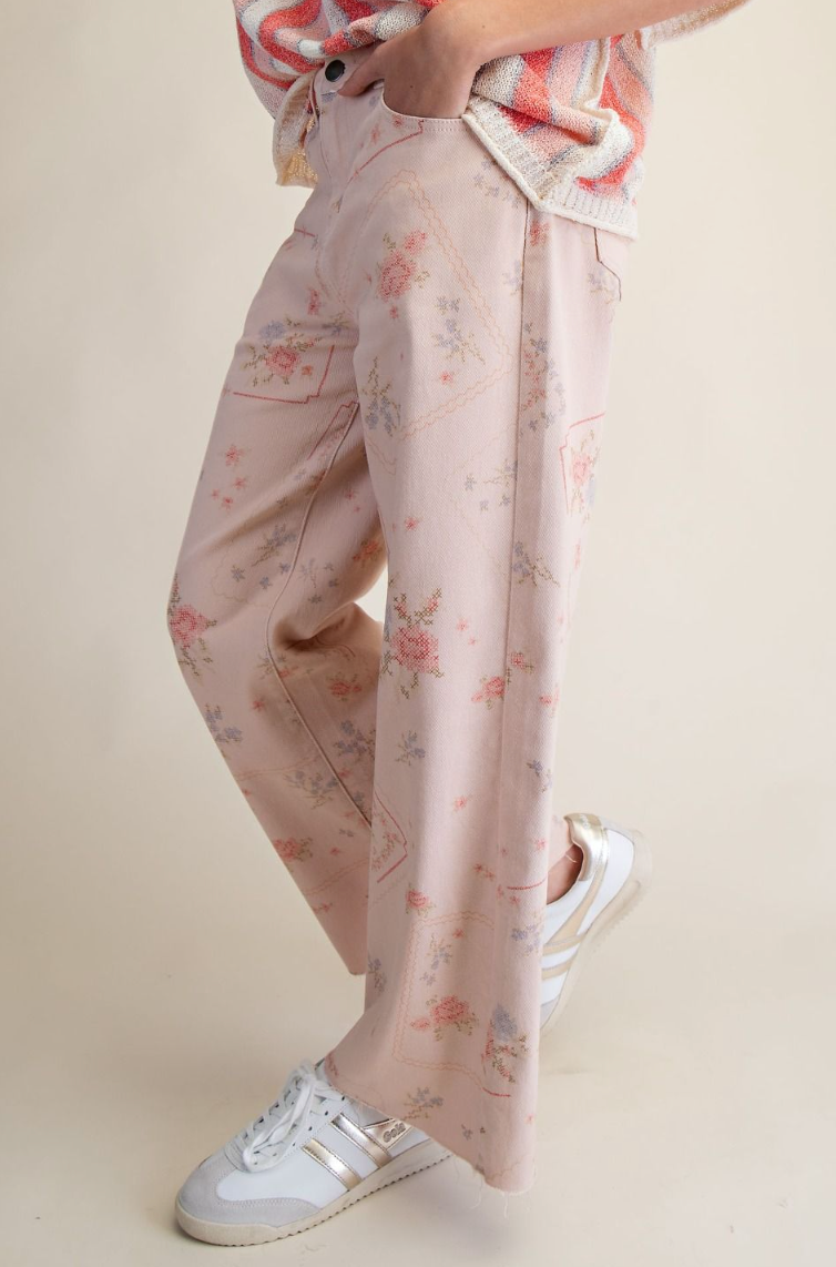 Sweet Embrace Pattern Pants
