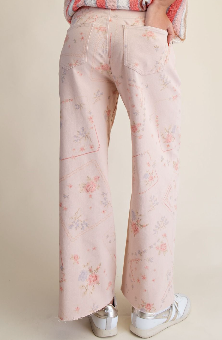 Sweet Embrace Pattern Pants