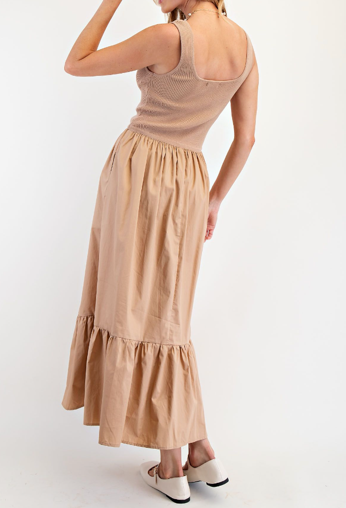 Playful Outing Dress in Latte