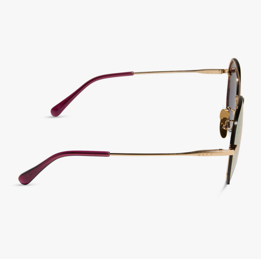 LENOX Brushed Gold Mirror Sunglasses DE01-0122-BGCBN