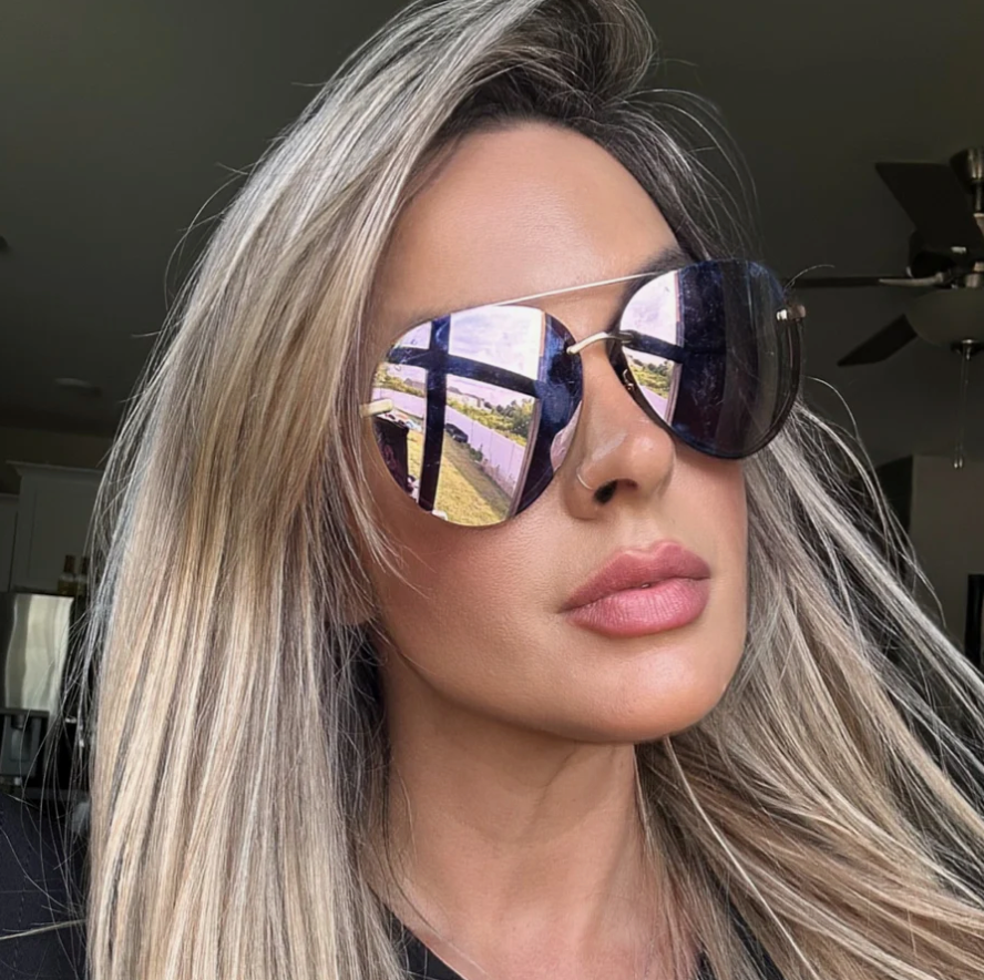 LENOX Brushed Gold Mirror Sunglasses DE01-0122-BGCBN
