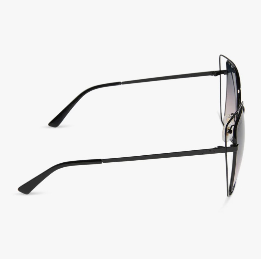 JACQUELINE Black Square Polarized Sunglasses DE01-0767-BKTIP