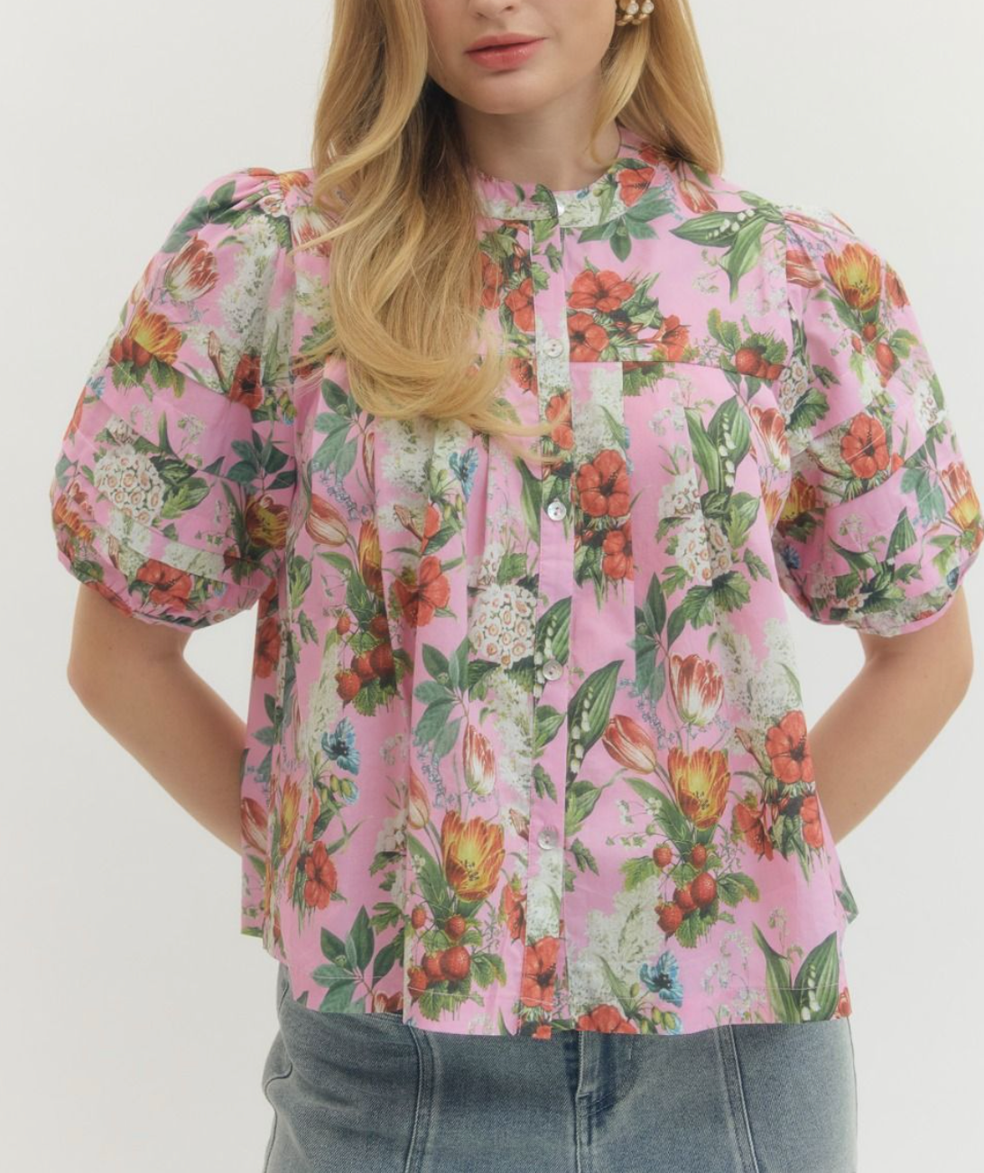 Elegant Bloom Top in Pink