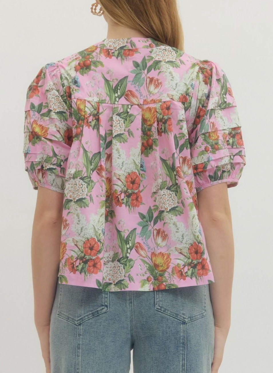 Elegant Bloom Top in Pink