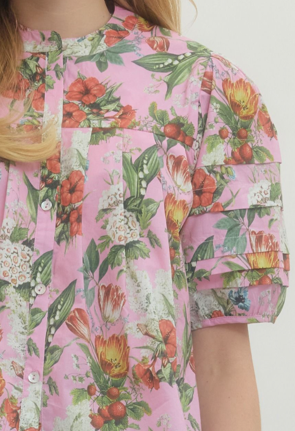 Elegant Bloom Top in Pink