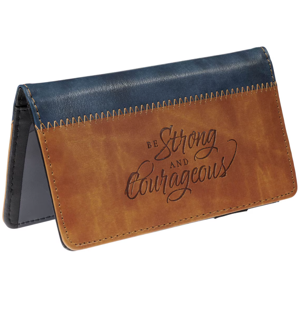 Be Strong and Courageous Checkbook Wallet