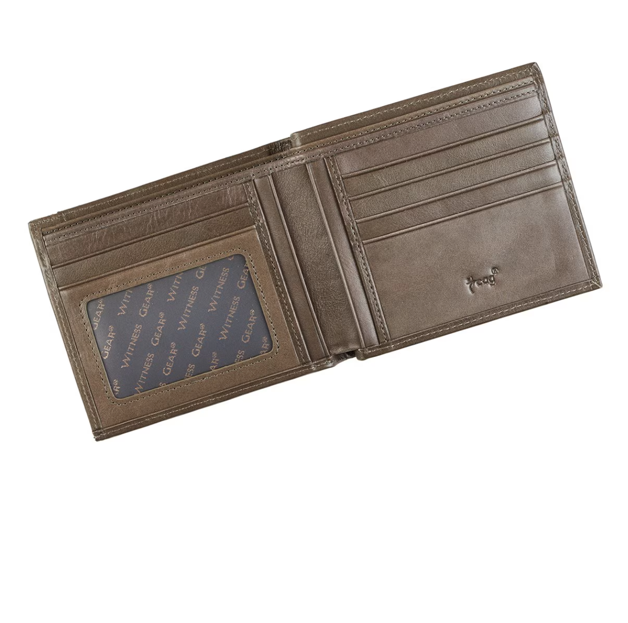 John 3:16 Cross Taupe Wallet for Men