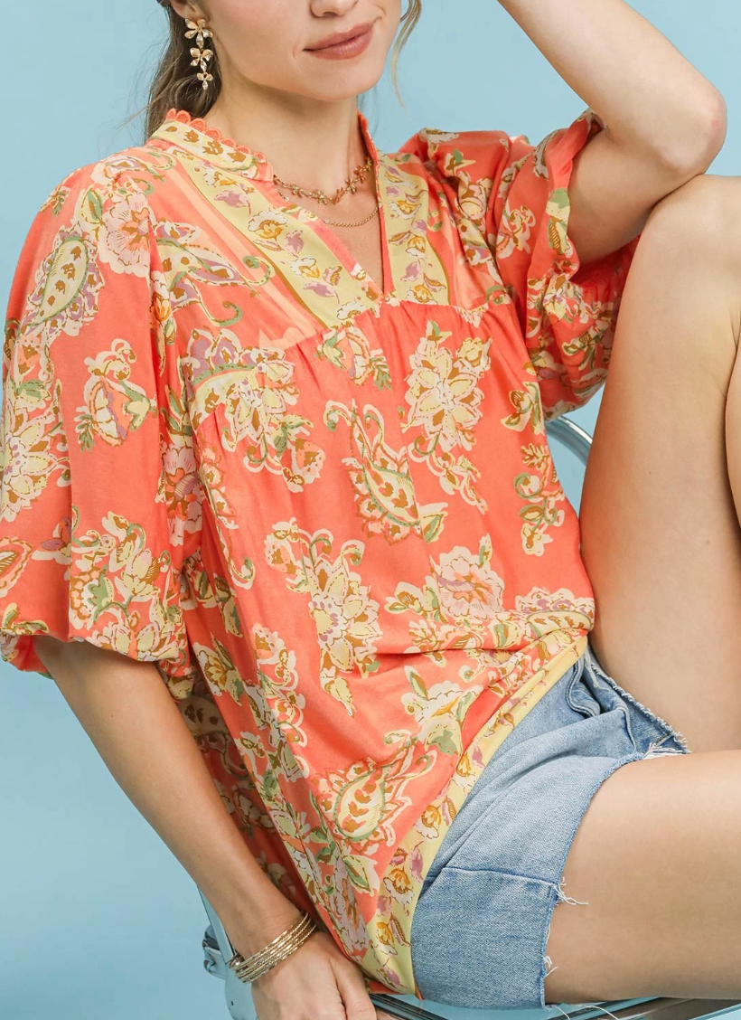Sweet Spring Top in Apricot