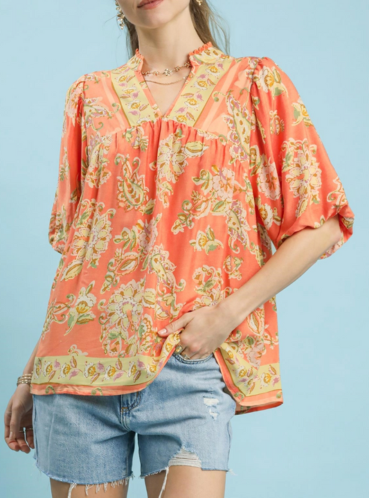 Sweet Spring Top in Apricot