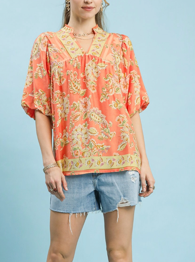 Sweet Spring Top in Apricot