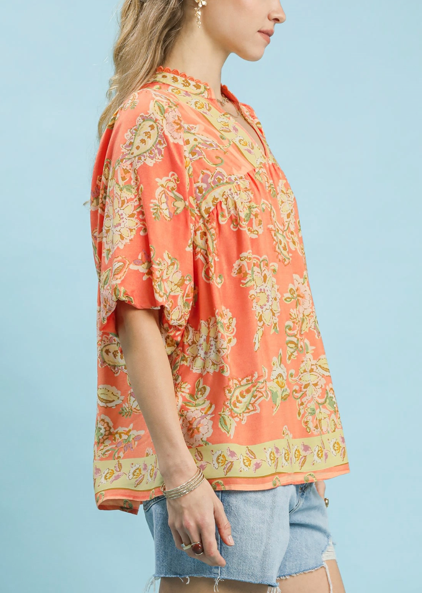Sweet Spring Top in Apricot