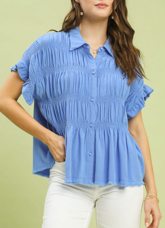 Brunching with Besties Top in Blue