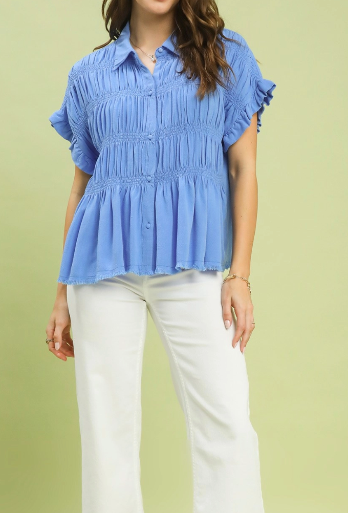 Brunching with Besties Top in Blue