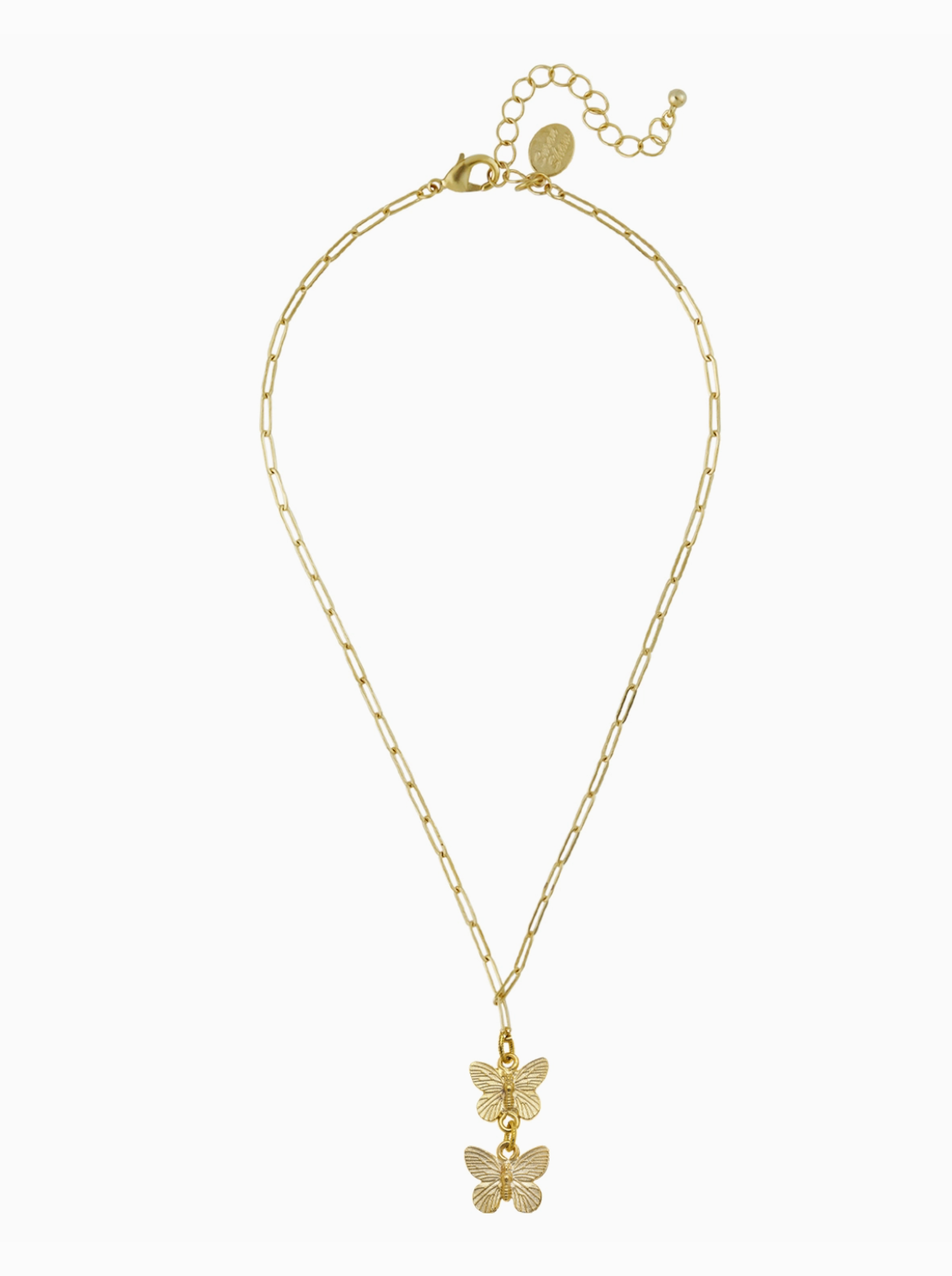 Susan Shaw Butterfly Paperclip Necklace