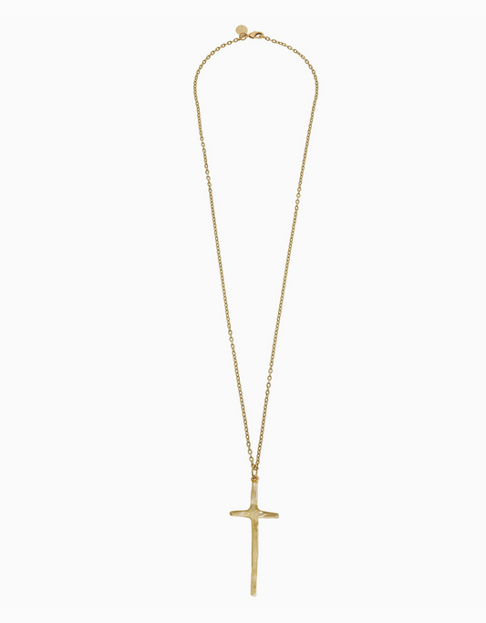 Susan Shaw Elongated Cross Long Necklace