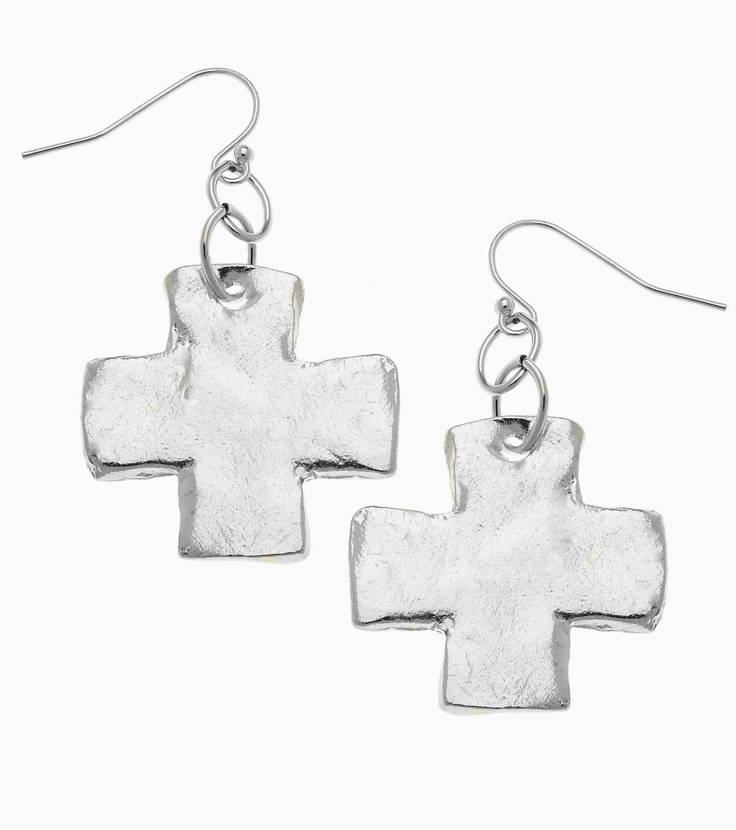 Susan Shaw Silver Cross Earrings