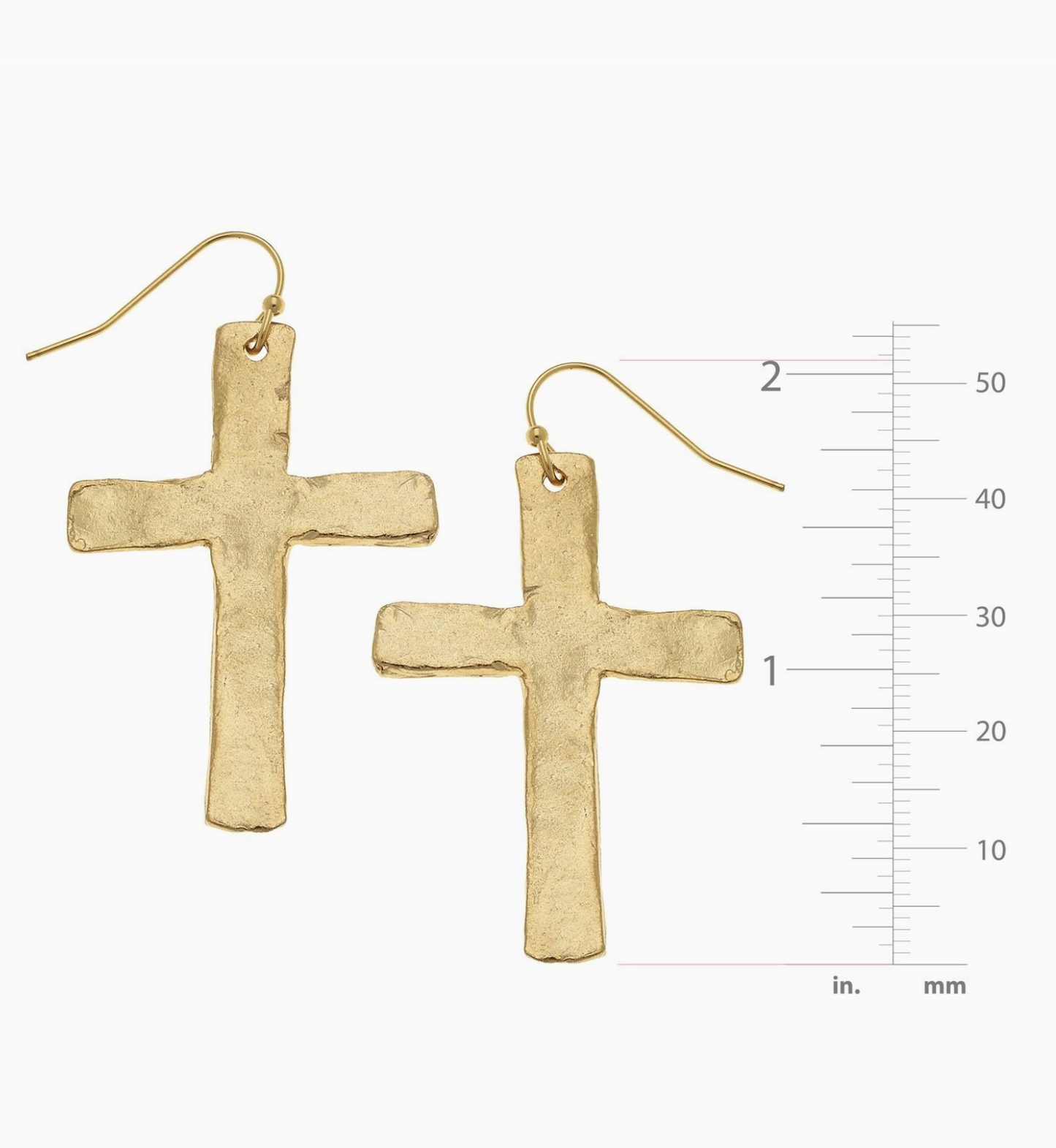 Susan Shaw Solid Gold Cross Earrings
