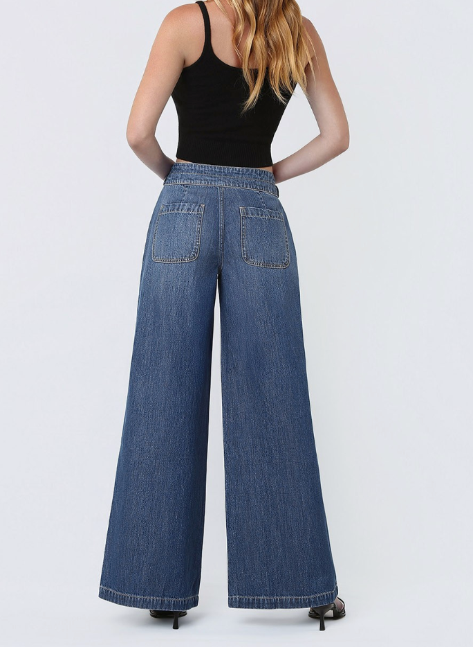 Inspired Pleated Drawstring Jean by Lovervet