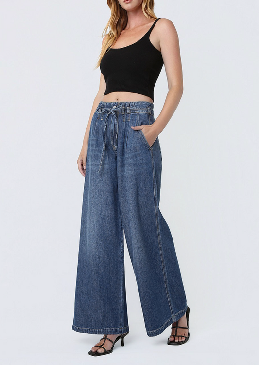 Inspired Pleated Drawstring Jean by Lovervet