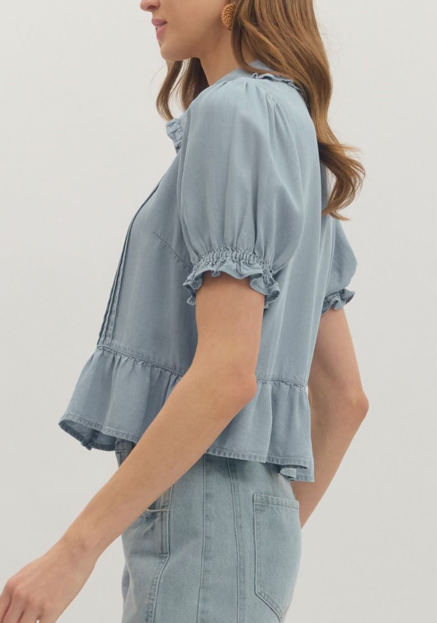 Sweet Surprise Lt. Denim Top
