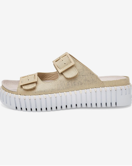 Ilse Jacobsen Gold Metallic Sandals