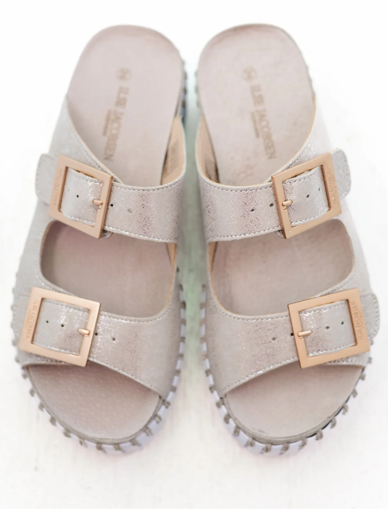 Ilse Jacobsen Silver Metallic Sandals