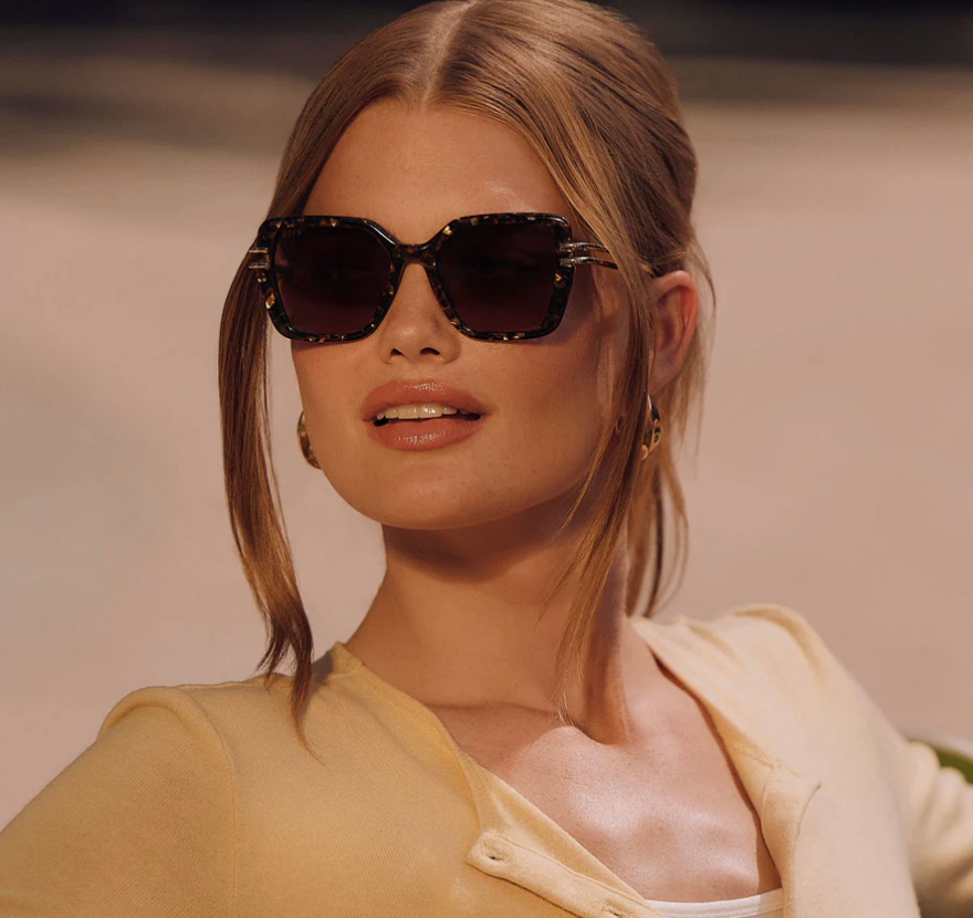 DASHA Brown Tortoise Square Sunglasses DE01-0870-ILBNN