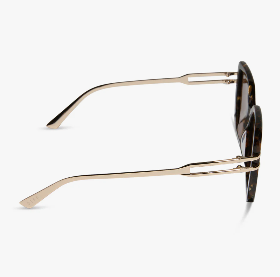 DASHA Brown Tortoise Square Sunglasses DE01-0870-ILBNN