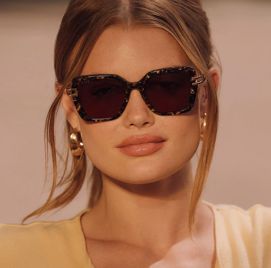 DASHA Brown Tortoise Square Sunglasses DE01-0870-ILBNN