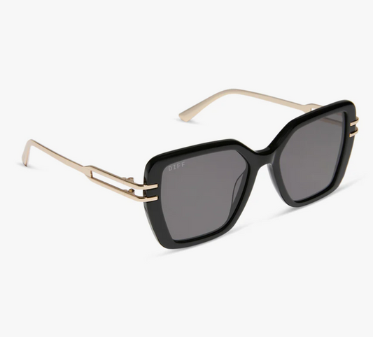 DASHA Black Square Sunglasses DE01-0870-BKGRN