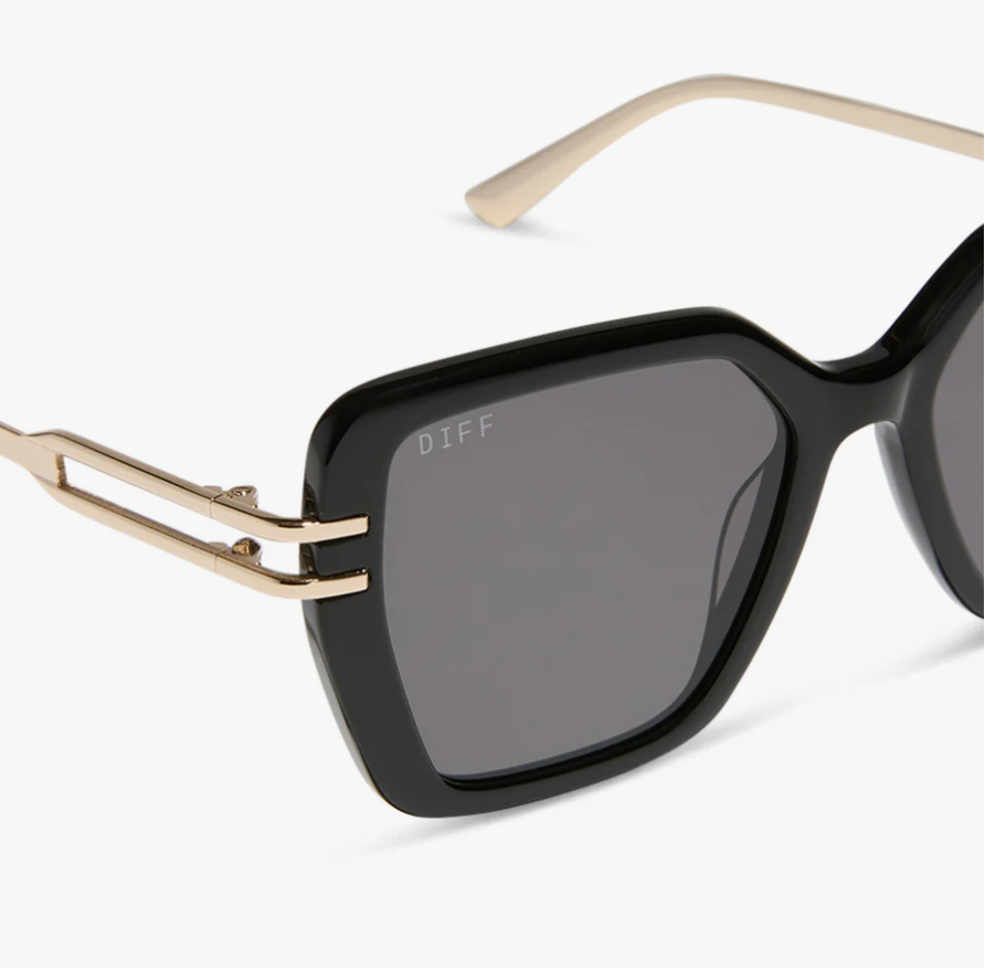 DASHA Black Square Sunglasses DE01-0870-BKGRN