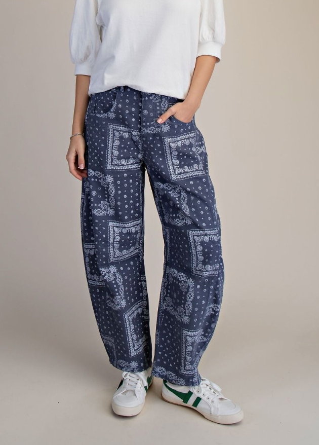 Best Bandana Print Barrel Pants