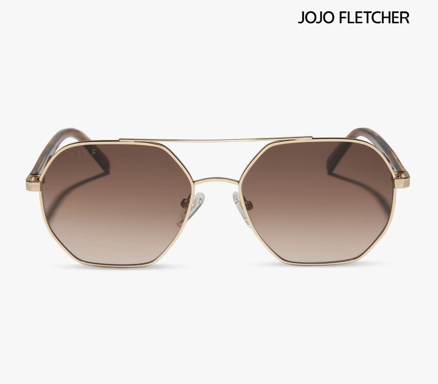 JOELLE Gold Light Tortoise Sunglasses DE01-0918-HXBGN
