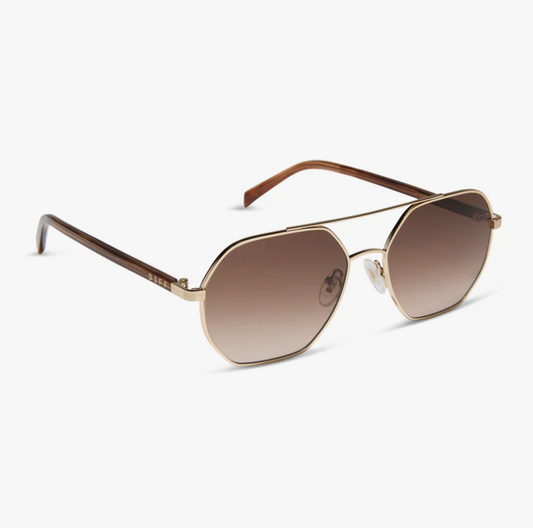JOELLE Gold Light Tortoise Sunglasses DE01-0918-HXBGN
